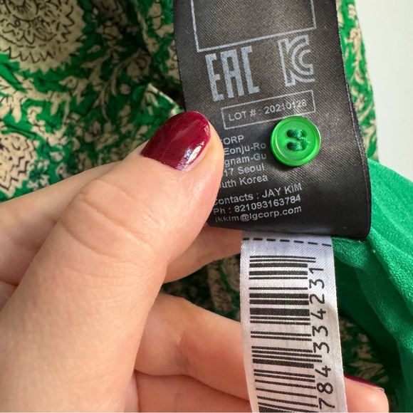 ba&sh Plume Print Midi Dress M $395 - Picture 9 of 11